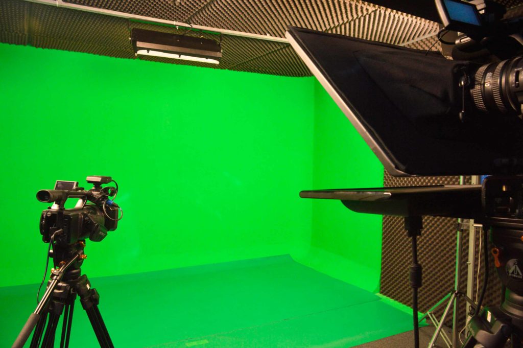 Vista do estúdio de vídeos